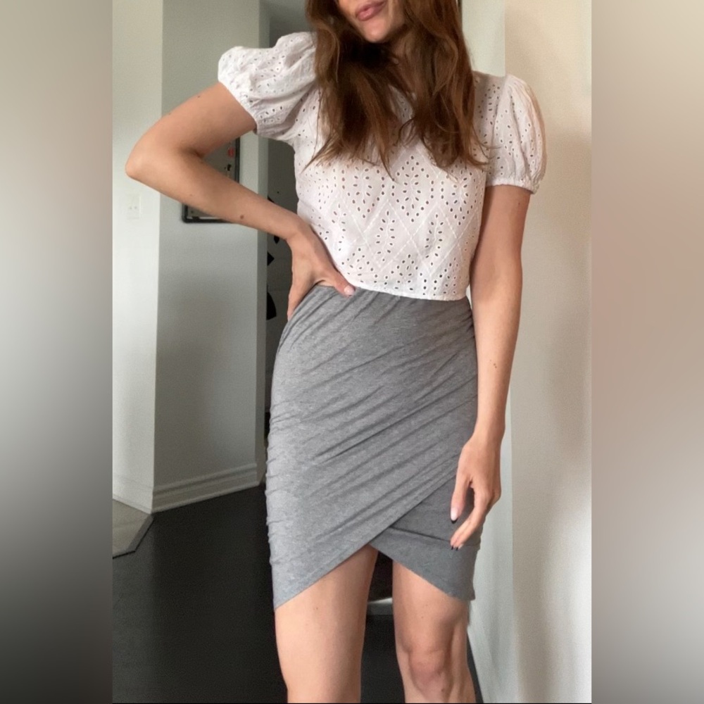 White Eyelet Puff Sleeve Top - Picture 1 of 16